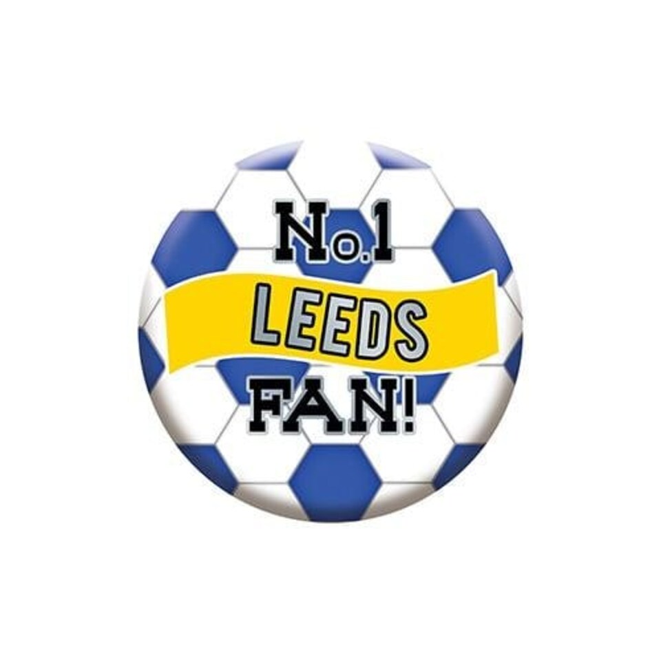 No. 1 Leeds Fan Football Badge 5.5cm