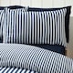 image 3 of Catherine Lansfield Brushed Stripe Cotton Reversible Duvet Cover Set Navy Blue | Blue | Navy Blue | King