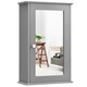 image 1 of COSTWAY Bathroom Mirror Cabinet Wall Mounted Storage Grey Grey
