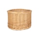 image 2 of Extra Large Round Straight-Sided Wicker Tray | Brown | Brown | Large