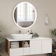 image 3 of COSTWAY 80 x 80cm LED Bathroom Mirror Wall Mounted Round Mirror