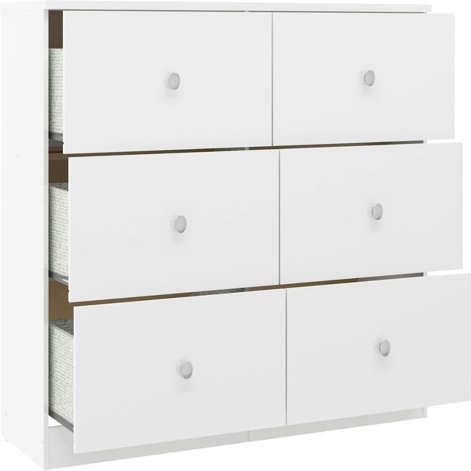 image 1 of Denver 6 Drawer Chest White