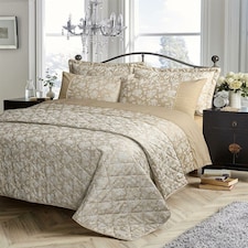 Kew Woven Jacquard Duvet Set in Gold - Double | Multi | Double