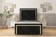 image 1 of Sloomy Sofia Gold Black Naples Bed Frame With 50" Upholstered Headboard 5' King