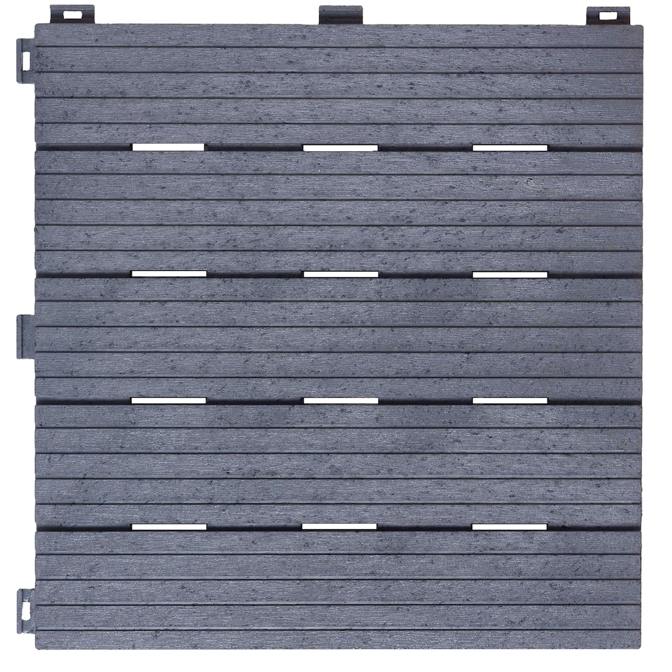 image 1 of Cosmo Garden Patio Cosmopolitan Decking Tiles - Light Grey | Grey | Light Grey | Pack of 40