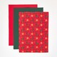 image 2 of Homescapes Red Reindeer Set of 3 Christmas Tea Towels Red