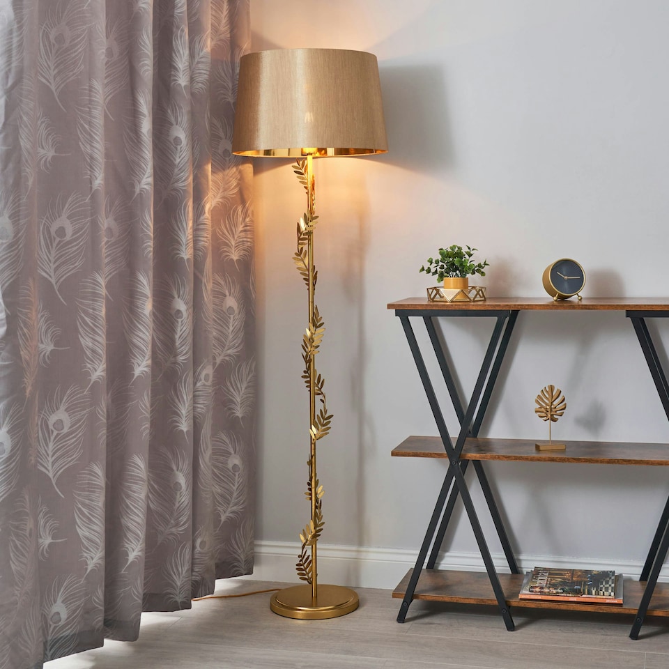 image 1 of BHS Brookby Floor Lamp, Satin Brass