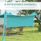 image 5 of Outsunny Beach Tent Shelter with A Detachable Sidewall, 3 x 3(m), Sky Blue