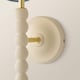 image 6 of ValueLights Bobble Cream Wall Light Blue Trim Scallop Shade | Cream | Blue