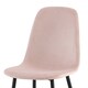 image 3 of Luxe Dining Chair 4pc Heavenly Pink Wood Printed Coating Pink