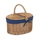 image 10 of Light Steamed Oval Lidded Wicker Basket with Lining White | White | One Size
