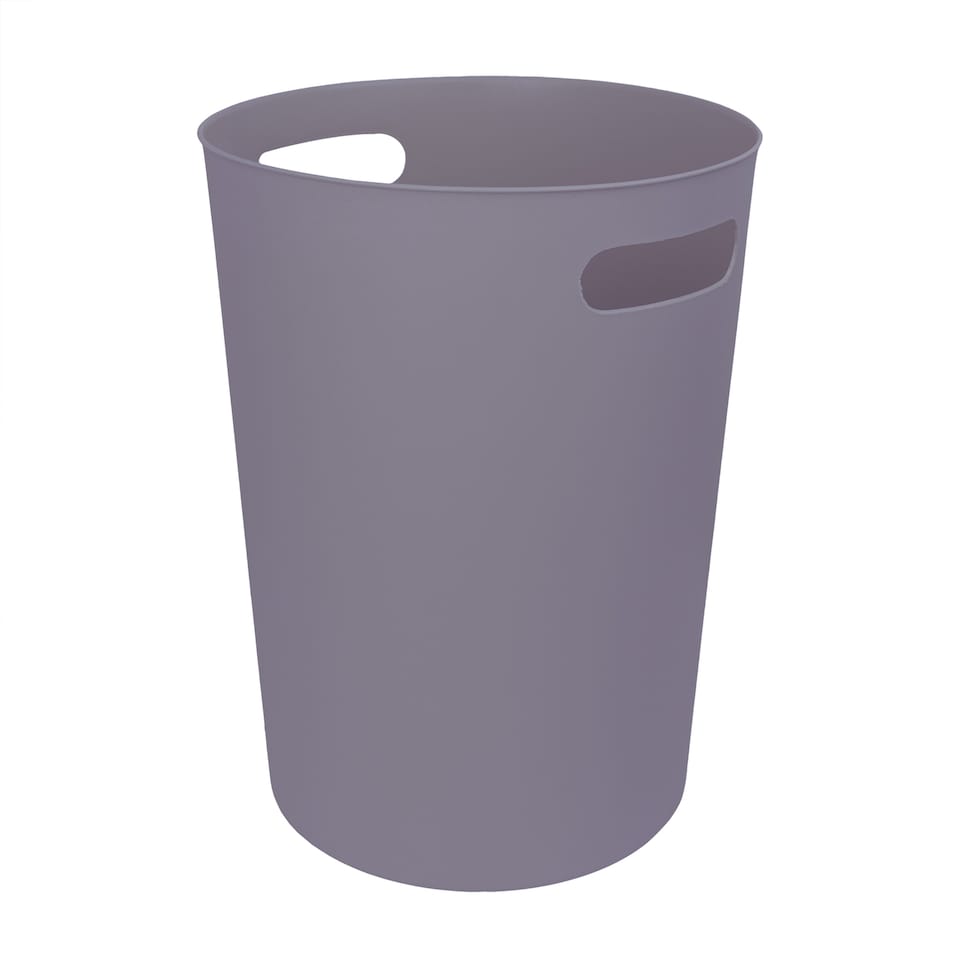 image 1 of JVL Modu Round Waste Bin 9.7L Set of 2 Bathroom Bedroom Office Amethyst