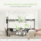 image 6 of HOMCOM Over The Sink Dish Drying Rack, 2 Tier Adjustable Dish Drainer Black