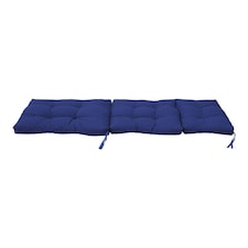 Living and Home Adirondack Patio Chair Cushion, 130x55cm, Navy Blue