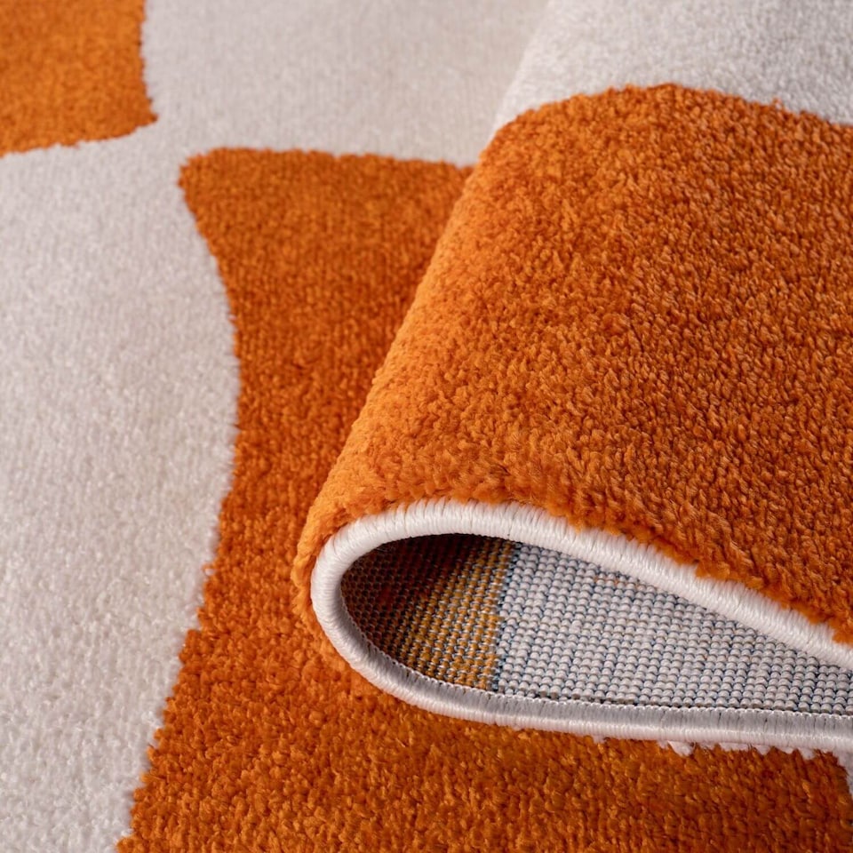 image 1 of The Rugs Joli Collection Chequered Soft and Dense Pile Living Room and Bedroom Floor Rug