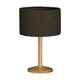 image 3 of ValueLights Triston Oak Effect Natural Table Lamp with Small Drum Shade and LED Bulb