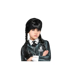 Wednesday Childrens/Kids Wig - Black - One Size One Size