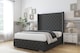 image 2 of Sloomy Arundel Graphite Dumfries Bed Frame With Mattress With 50"  Upholstered Wingback Headboard 5' King