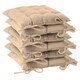 image 1 of Harbour Housewares Square Garden Chair Seat Cushions - Natural - Pack of 6 Cream