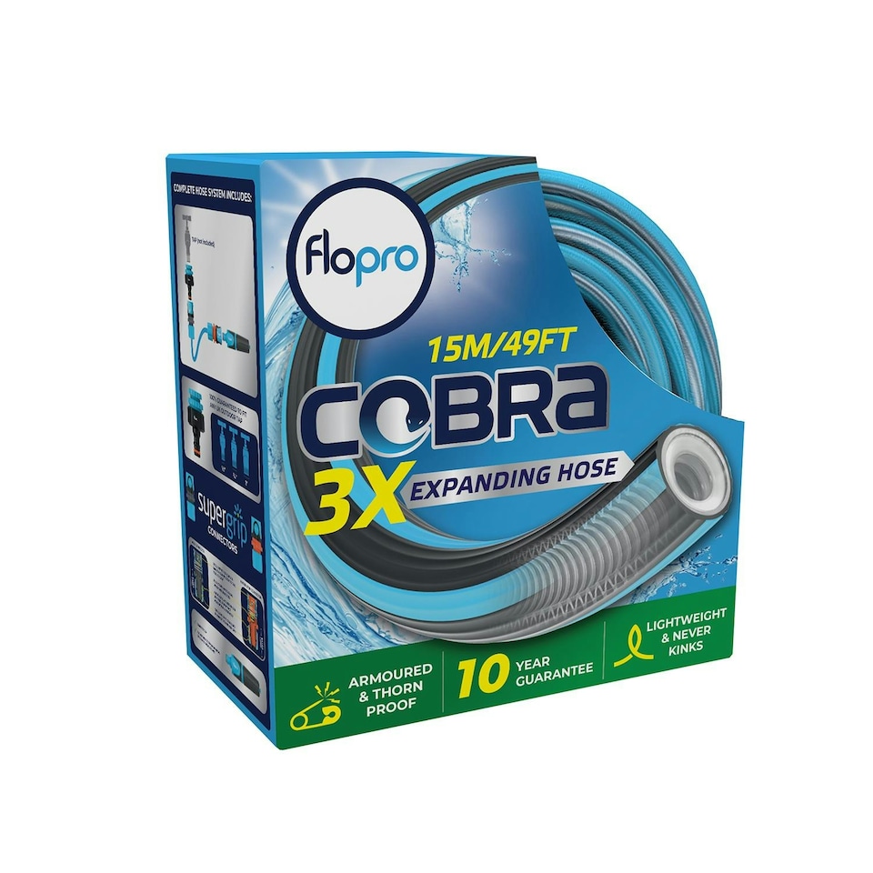 image 1 of FloPro CompactFlo Expandable Lightweight Hose Set with 5 Year Guarantee 15m Blue