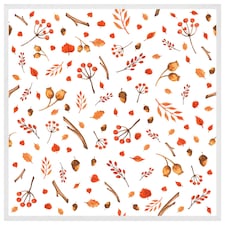 Acorns & leaves (Picture Frame) White | XL