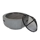 image 6 of Charles Bentley 60cm Round Magnesia Fire Pit with Mesh Cover Cooking Grill