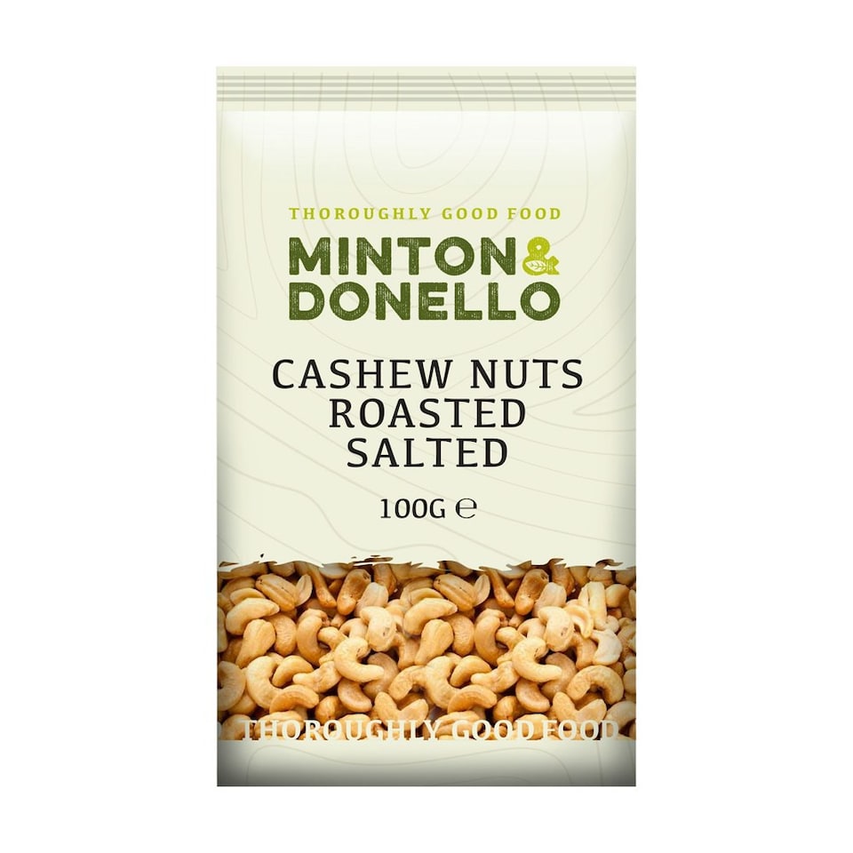 image 1 of Minton & Donello Roasted & Salted Cashew Nuts 6 x 100g