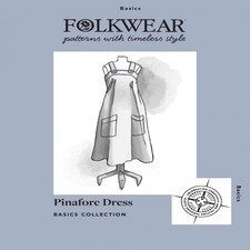 Folkwear Patterns Basics Pinafore Dress Paper Sewing Pattern – Women’s Pinafores & Dresses, UK Sizes XS–3XL, Intermediate