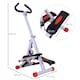 image 5 of HOMCOM Foldable Stepper Adjustable Step Machine w/ Handlebar LCD Display, White