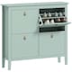 image 1 of HOMCOM 4 Drawer Shoe Cabinet with Flip Doors for Hallway, Entryway | Green | 105W x 24D x 95.5H cm | 1