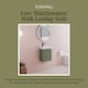 image 7 of Balterley Wall Hung Cloakroom Vanity Basin Unit with Handle Compact Bathroom Storage | Green | Satin Green | 438 x 400 x 222mm | 1