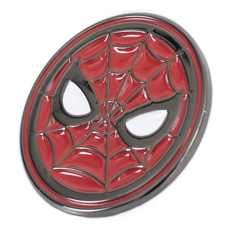 image 1 of Spider-Man Enamel Badge - Red/Black - One Size