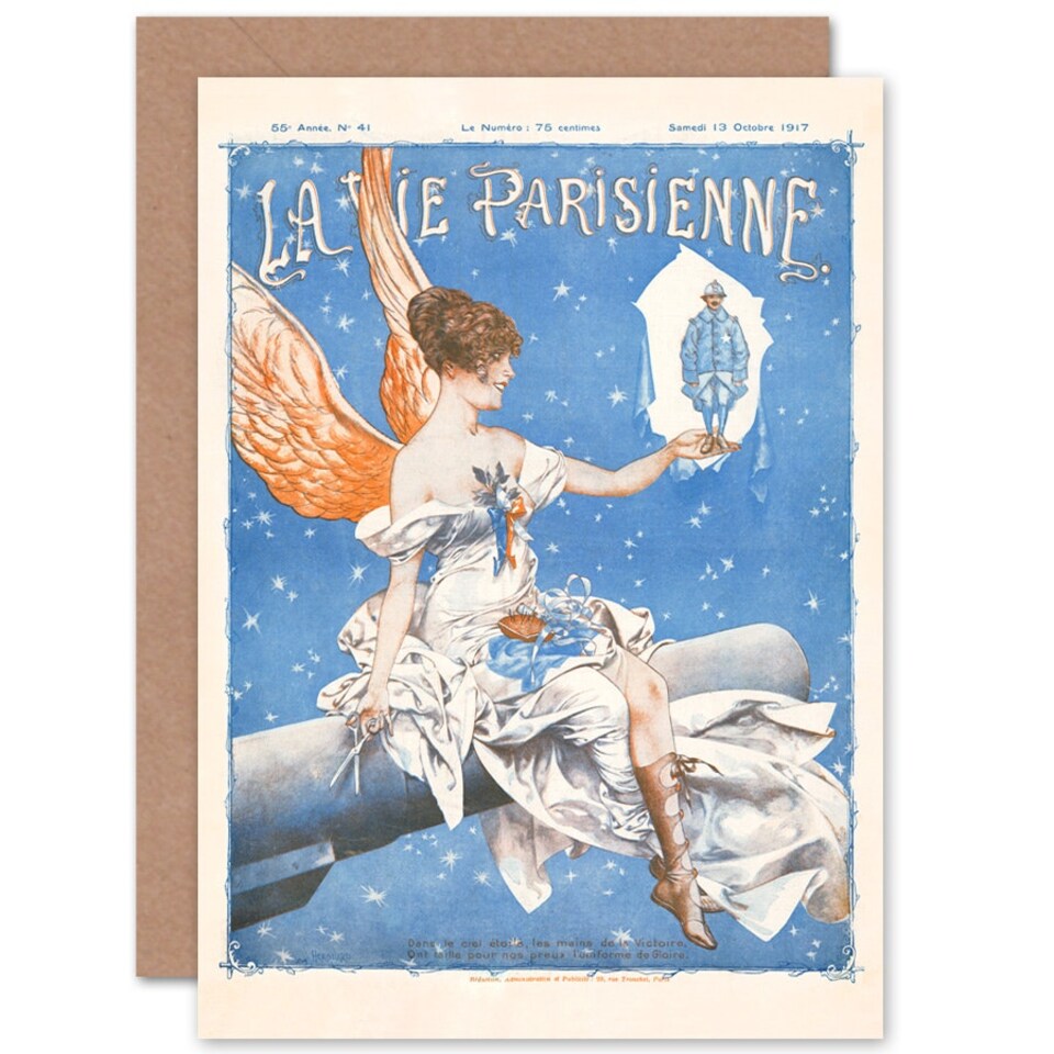image 1 of La Vie Parisienne Stars Sky Uniform Angel France Paris Card