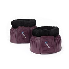 Shires Arma Black Fleece Over Reach Boots Black | Colour: Black/Cherry
Size: Pony
