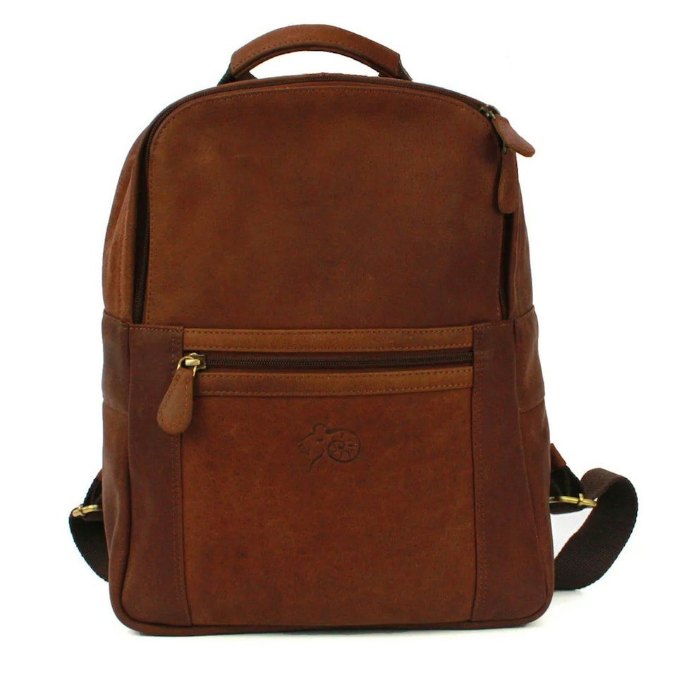 image 1 of Eastern Counties Leather Ross Distressed Leather Backpack - Tan - One Size