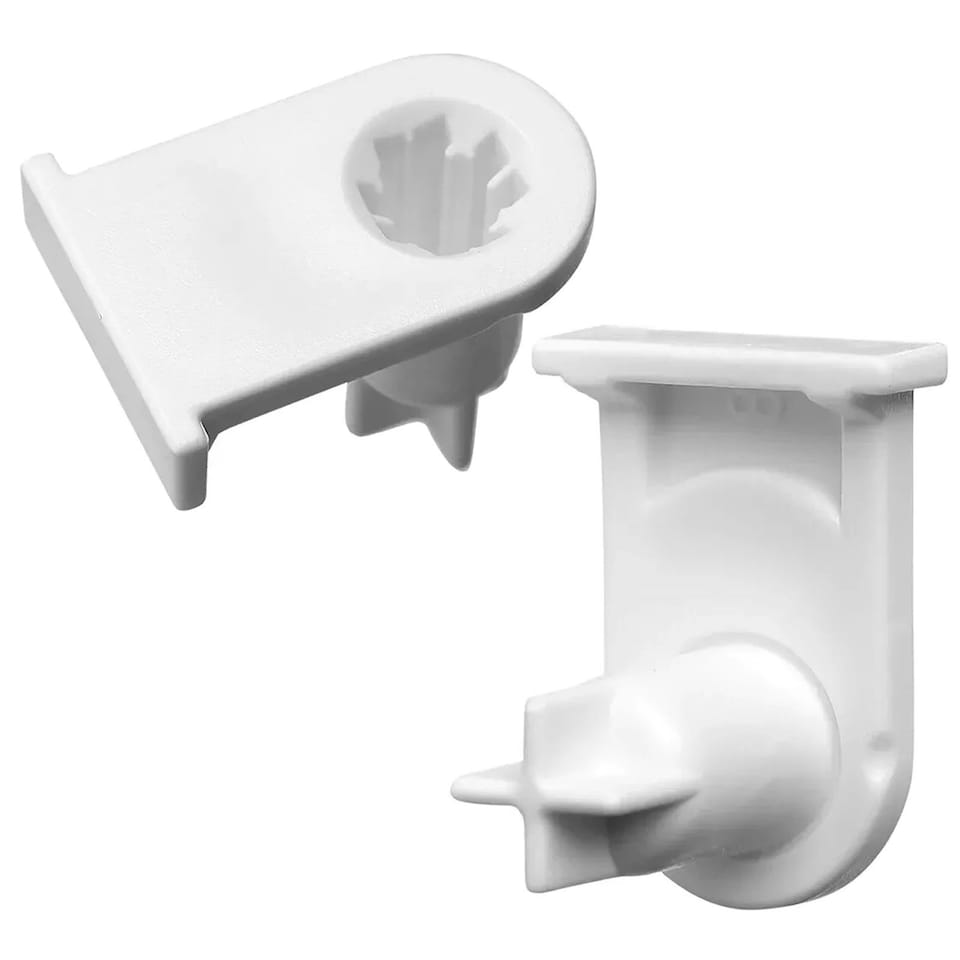 image 1 of SPARES2GO Door Hinge Support Socket for Bosch fits Neff Fridge Freezer (Pack of 2, White) White