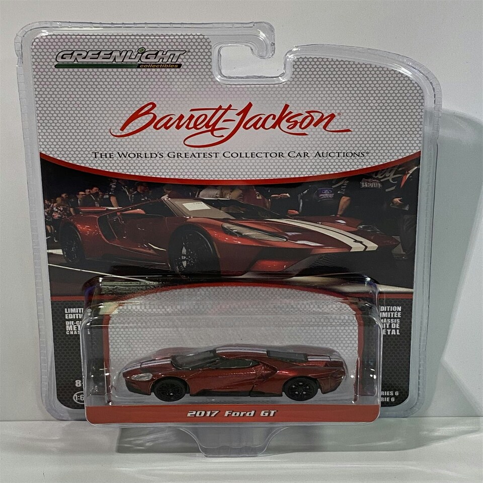 image 1 of 2017 Ford GT Red White Stripe 1:64 Scale Greenlight 37220E