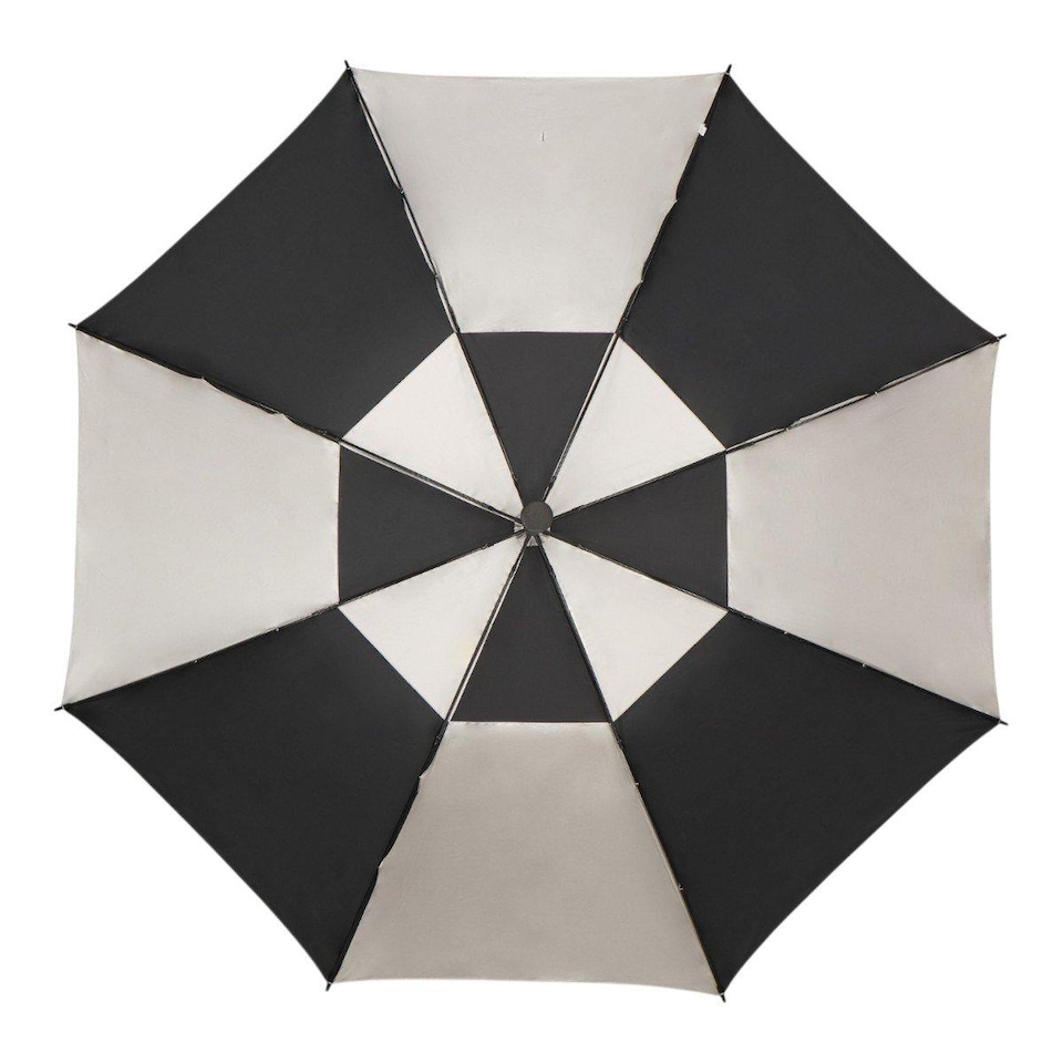 image 1 of Benross Auto Full UV 72” Extra Large Golf Umbrella - Black/Silver