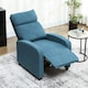 image 8 of HOMCOM Linen Fabric Reclining Chair with Padded Seat, Blue Blue