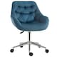 image 1 of Vinsetto Velvet Home Office Chair Desk Chair with Adjustable Height, Blue