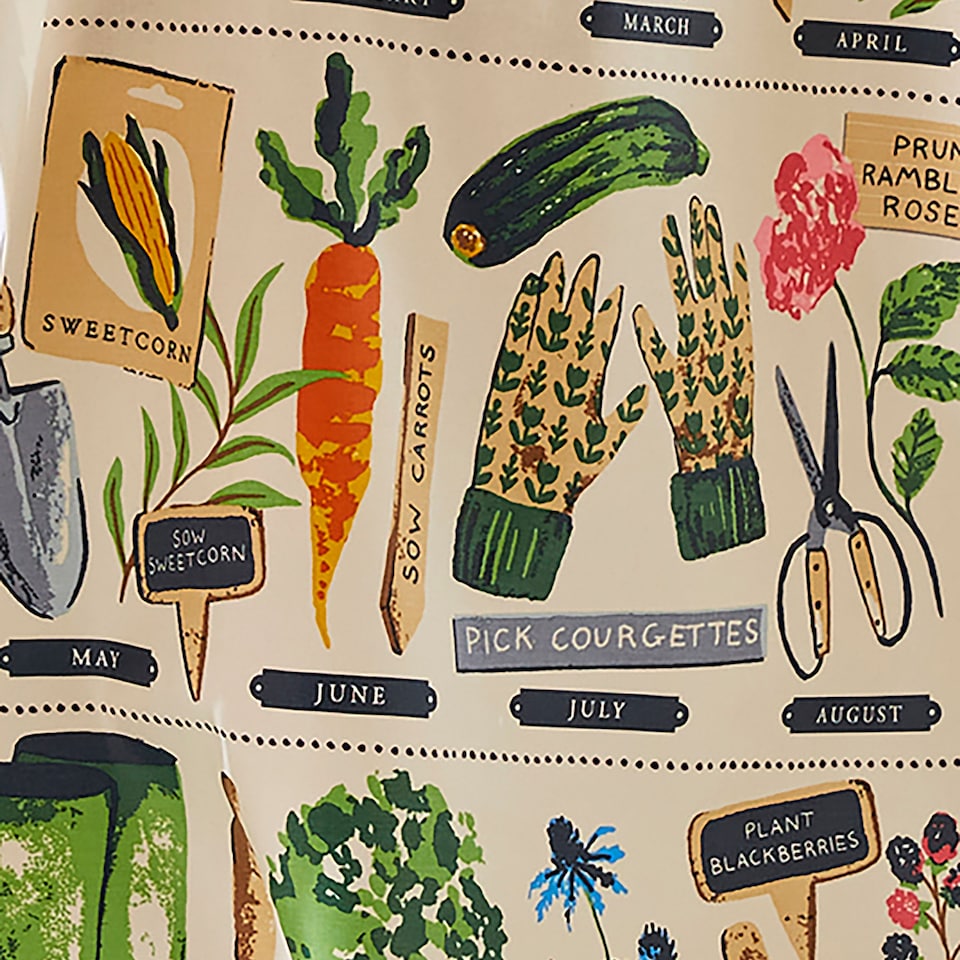 image 1 of Ulster Weavers Time to Grow Apron - PVC/Oilcloth Green