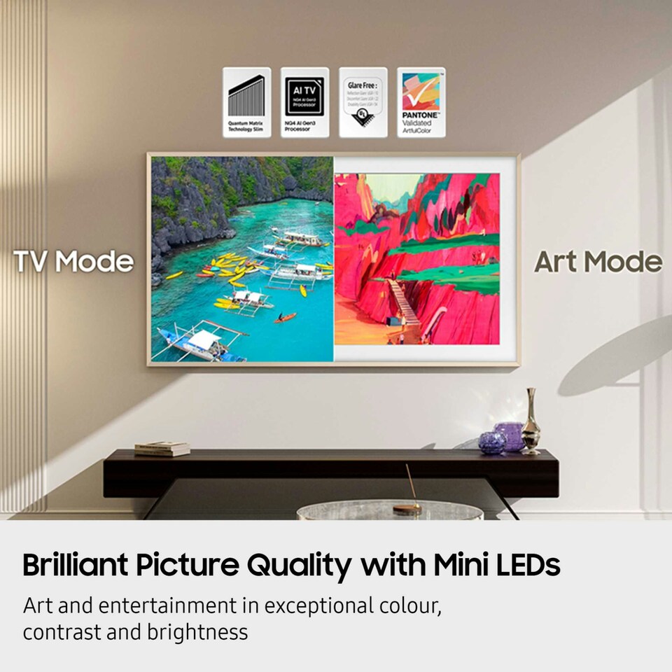 image 1 of Samsung The Frame Pro 65" 4K Ultra HD Neo QLED Neo Quantum HDR Smart TV QE65LS03FW