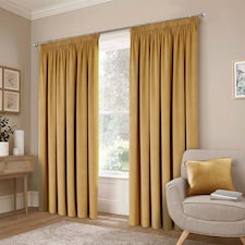 Montreal 229cm x 183cm Gold Taped Top Curtains | Gold | Gold | 1