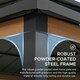 image 5 of Sunjoy 3m x 3m Steel Garden Gazebo Pavilion, Anthracite
