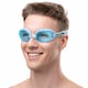 image 3 of Mens Anti Fog UV Protection Swimming Goggles | Comfortable Adjustable Goggles | Blue | Light Blue | One Size | 1