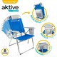 image 4 of Folding Chair with Headrest Aktive 47 x 99 x 63 cm Blue (2 Units) N/A