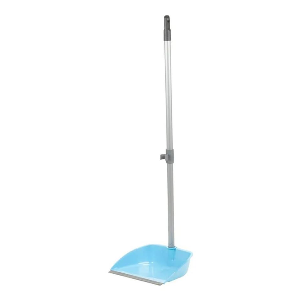 image 1 of Long Handled Dustpan & Soft Brush Set - 4 Colours | Blue | 1