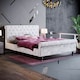 image 1 of Vida Designs Violetta 5ft King Size Bed Fabric Upholstered, Crushed Velvet Silver, 150 x 200cm