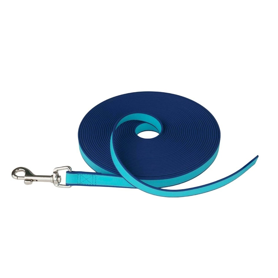 Coachi Line Waterproof Training Dog Lead - Navy/Light Blue - 10m