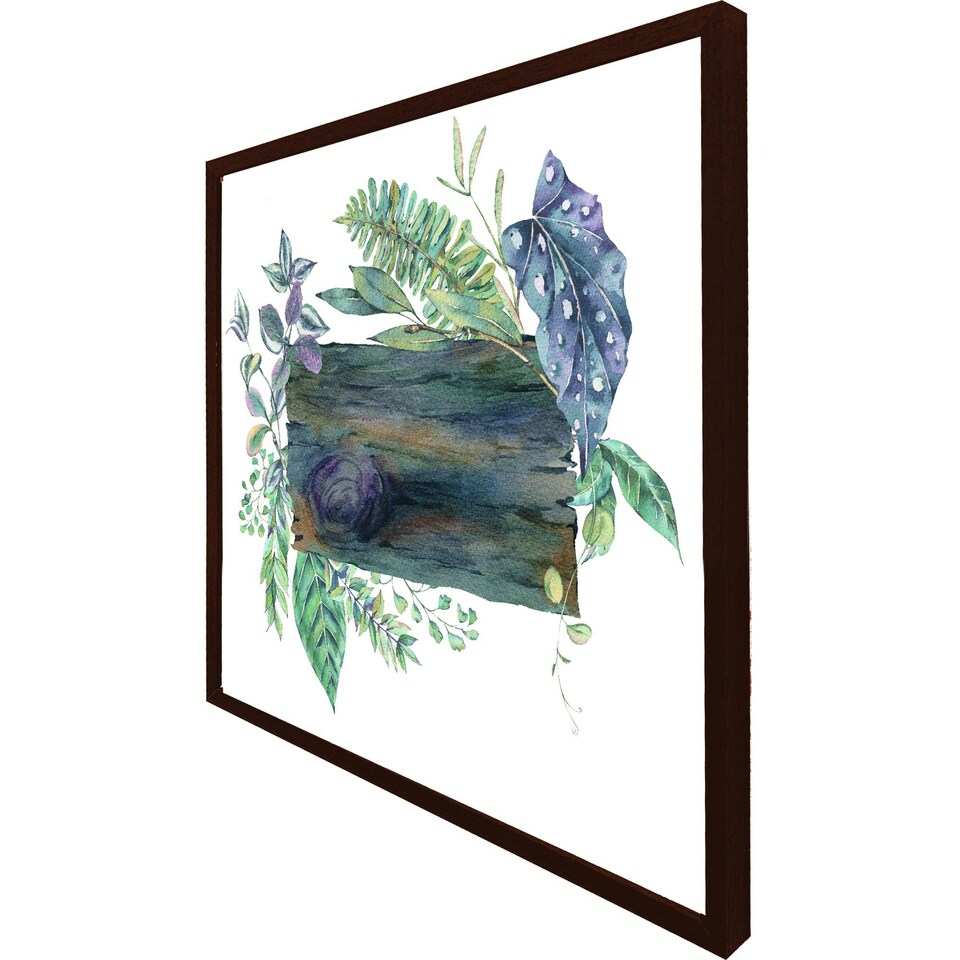 image 1 of Green leaves board (Picture Frame) Brown | Oak | M
